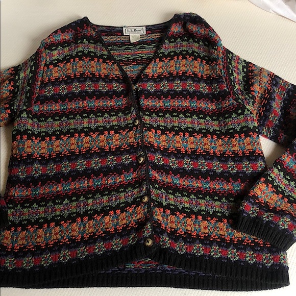 L.L. Bean vintage Cardigan Sweater - Picture 1 of 6